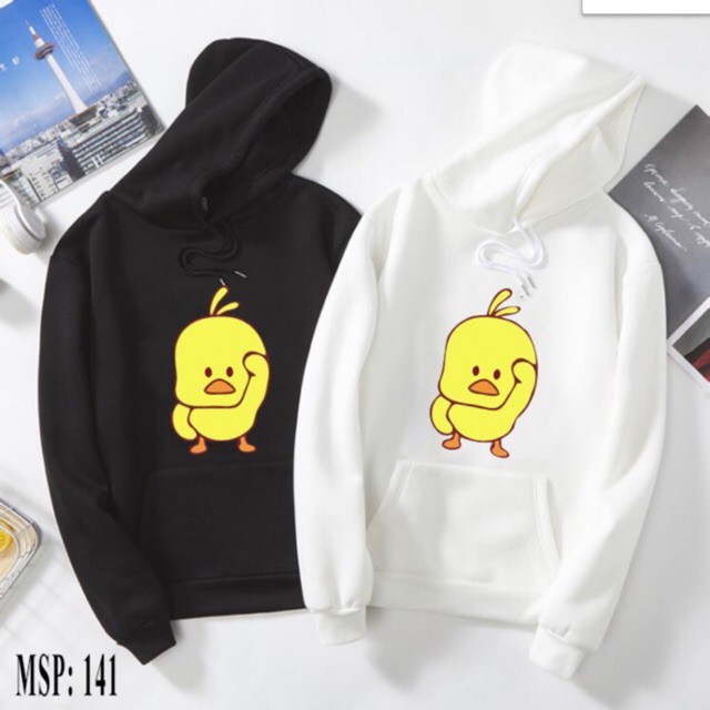 ' GIÁ RẺ ' Áo hoodie Unisex nam nữ vịt con đáng yêu có hình thật