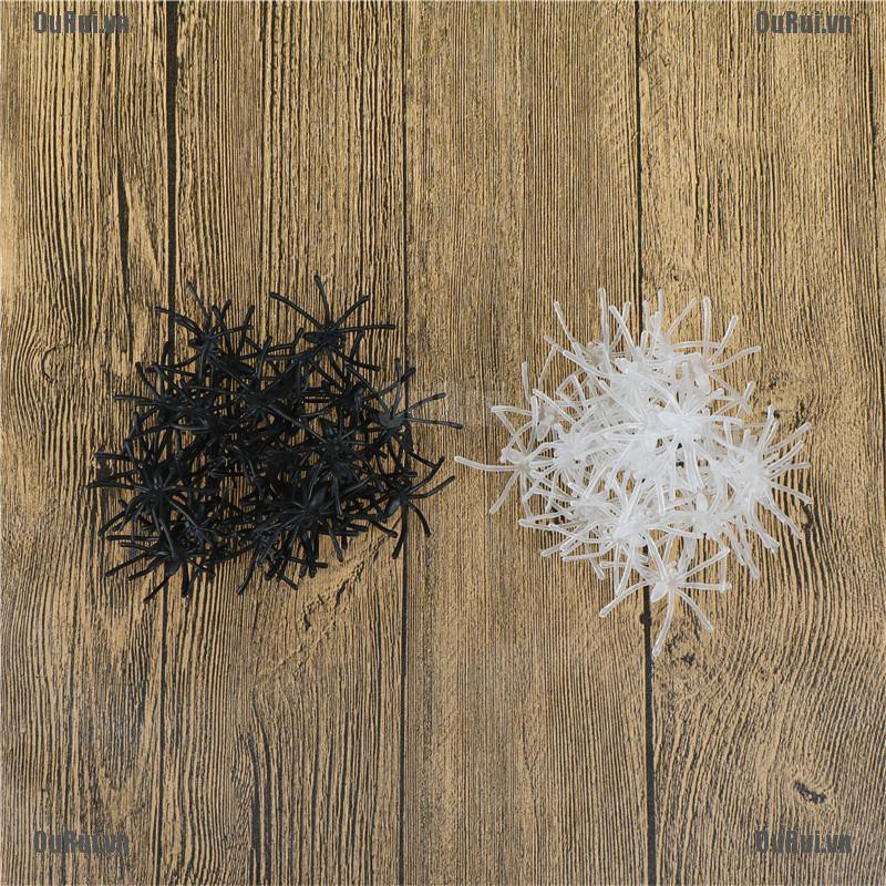 Bộ Nhện Nhựa Trắng / Đen Độc Đáo Trang Trí Halloween