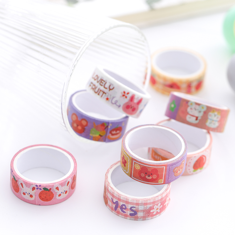 1 cuộn băng keo giấy hình dễ thương trang trí sổ tay/nhật ký diy