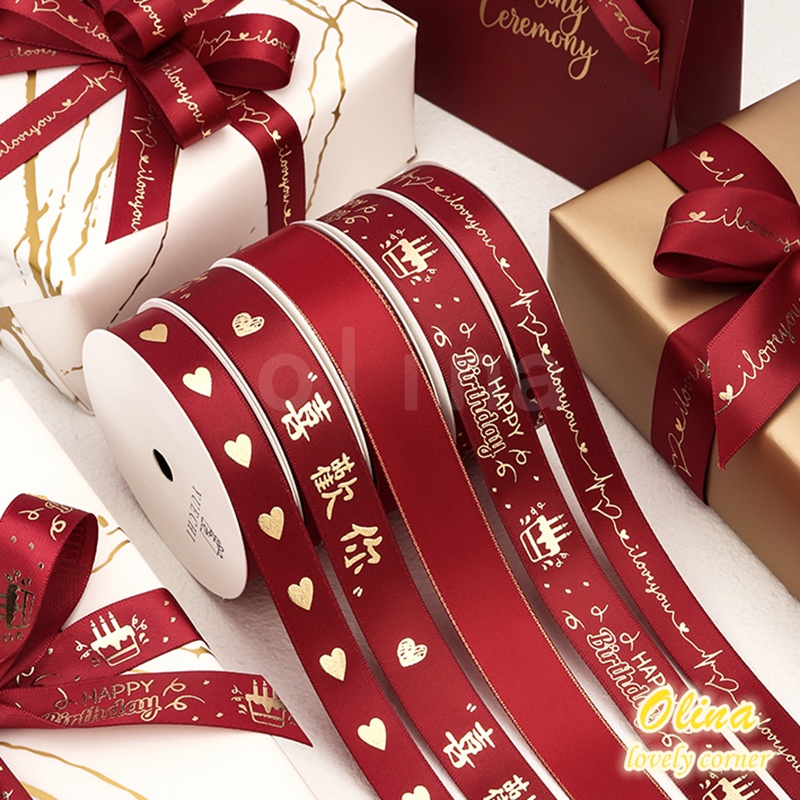 Cuộn dây ruy băng trang trí tiệc sinh nhật tùy chọn kích thước và màu sắc