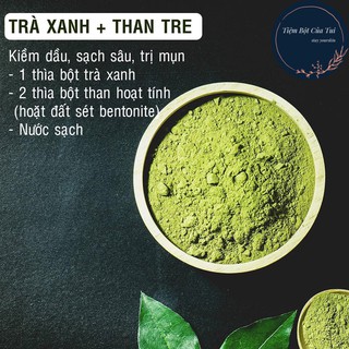 Bột Trà Xanh Nguyên Chất Sáng Da Handmade