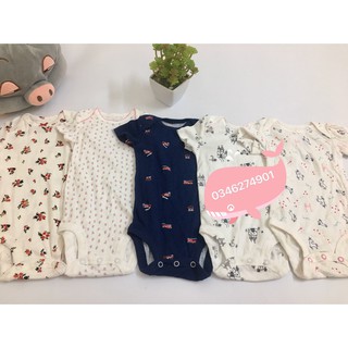 Set 5 bộ body chip xuất dư ngắn tay cho bé trai/ bé gái