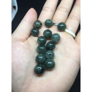 Hạt tròn Green Rutilated Quartz - Handmade
