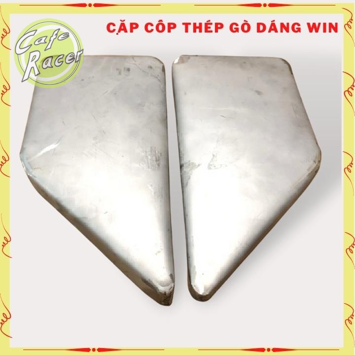 Cặp cốp hông thép gò chưa sơn dáng win cho dòng xe máy độ classic cafe racer tracker