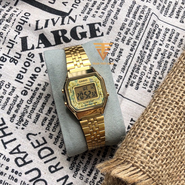 Đồng hồ nữ Vintage Casio LA680 - Kích thước vỏ : 33,5×28,6×8,6mm