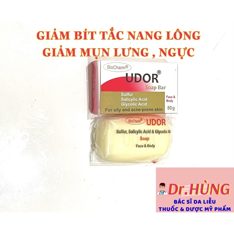 Xà Phòng Tắm UDOR 80 gr - Giảm Mụn Lưng, Bít Tắc Nang Lông