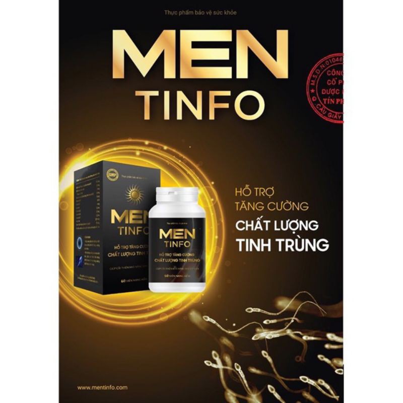 MENTINFO - TĂNG CƯỜNG SINH LÝ, TĂNG CƯỜNG CHẤT LƯỢNG TINH TRÙNG