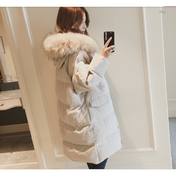 Sẵn Đen SML, Ghi S - Áo phao béo dáng dài loại đẹp AP15 (Ảnh thật sp) | BigBuy360 - bigbuy360.vn