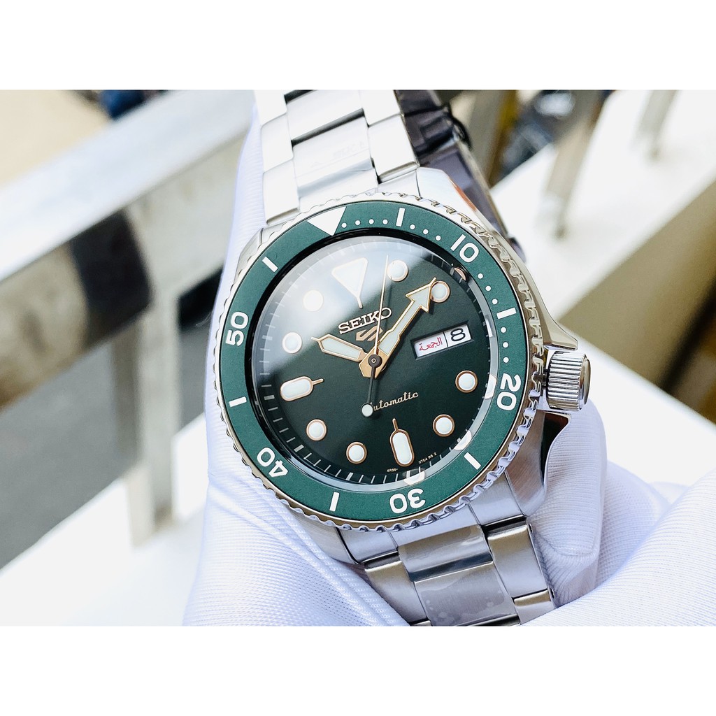 Đồng hồ nam chính hãng Seiko 5 Sport Automatic Green SRPD63K1 - Máy cơ tự động - Kính cứng