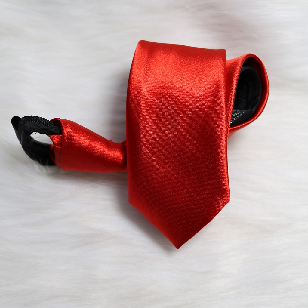Cà vạt nam ✅ Cà vạt bản nhỏ, cà vạt thắt sẵn | Mua caravat nam 5cm lụa cao cấp đồng phục công sở màu xanh đen đỏ đô C015