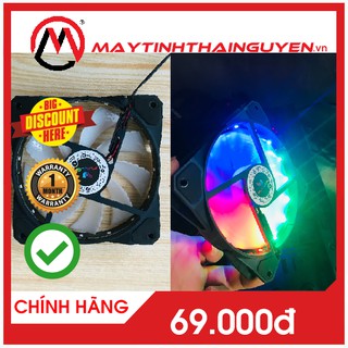 ✅Fan LED RGB Fuler 12CM - LED SIÊU MỊN (New BOX) Jack cắm 4 chân