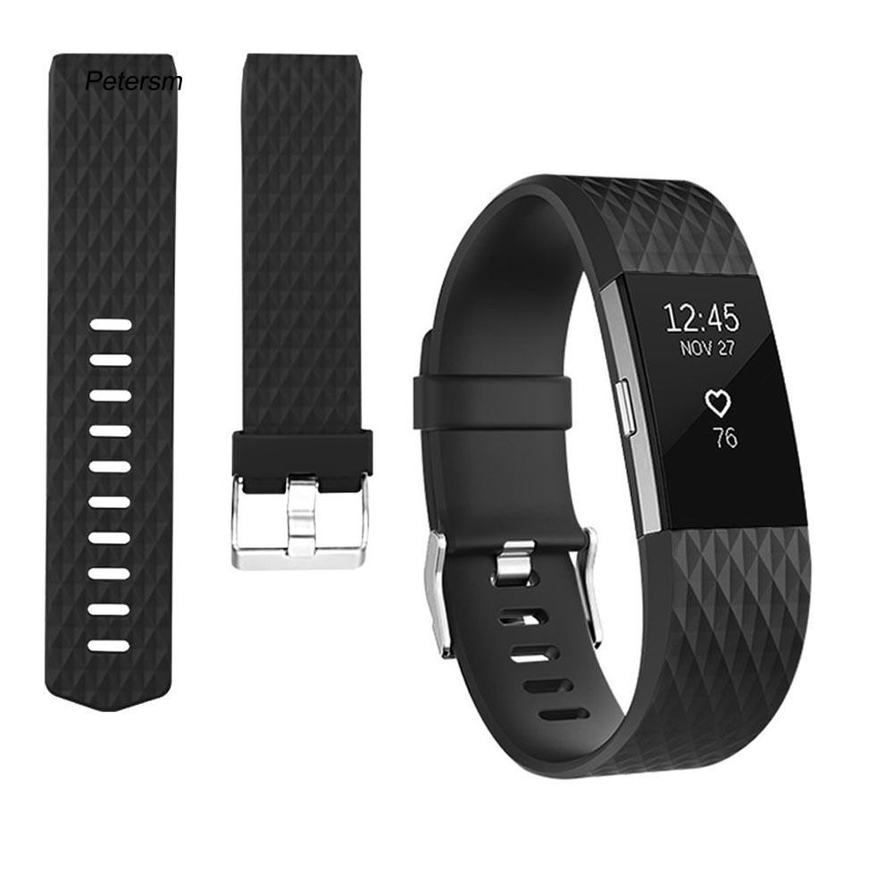 Dây đeo thay thế chất liệu mềm vân kim cương cho Fitbit Charge 2