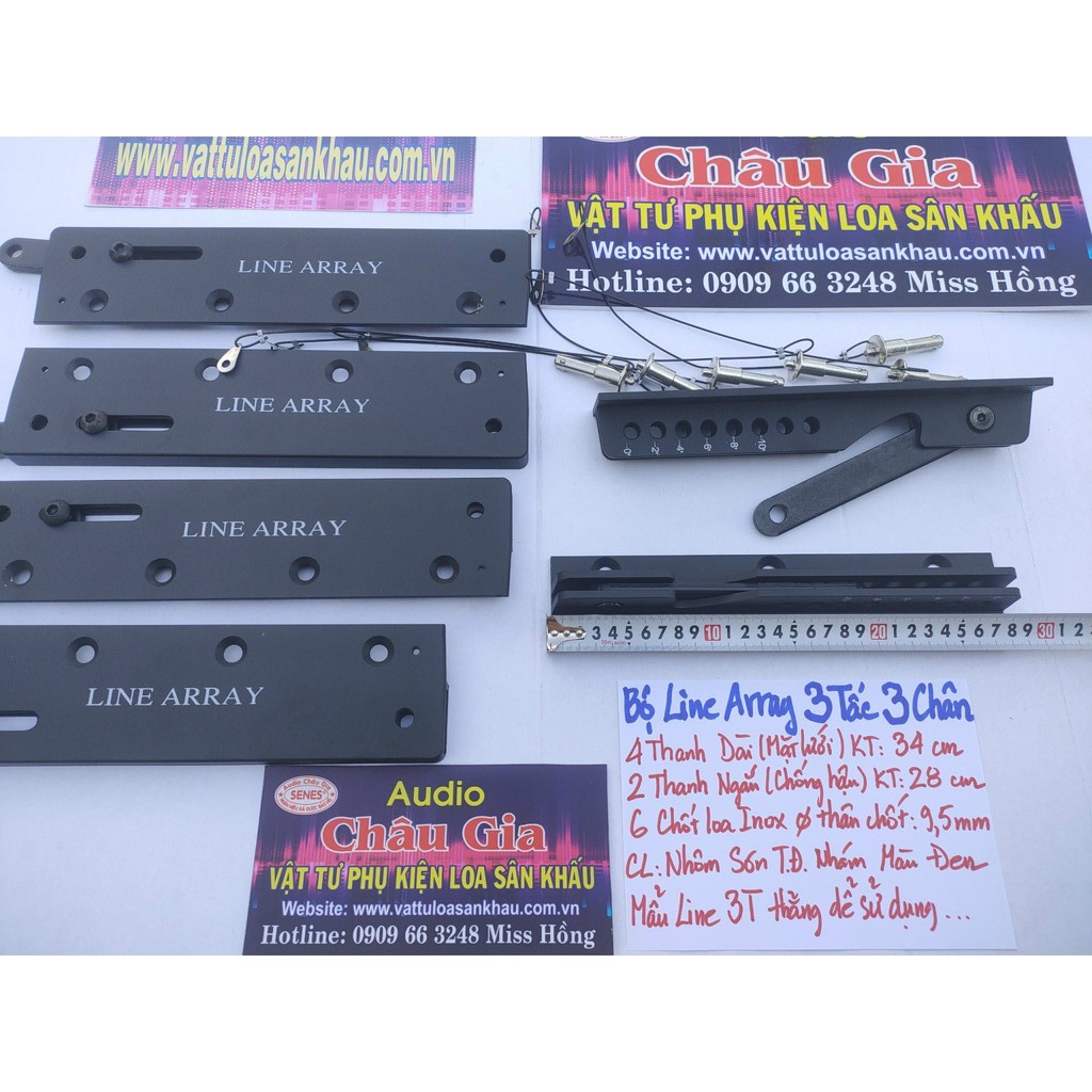 Nẹp loa array, line array 3T 3 chân 1 bộ Audio Châu Gia