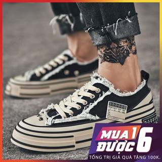 Giày Thể Thao Giày Sneaker Vải Rách Cao Cấp