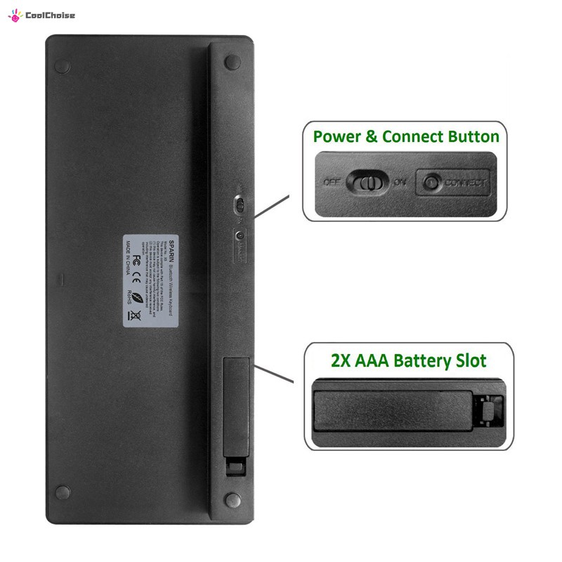 Bàn Phím Bluetooth 3.0 Siêu Mỏng Cho Ipad / Iphone / Macbook / Samsung / Pc