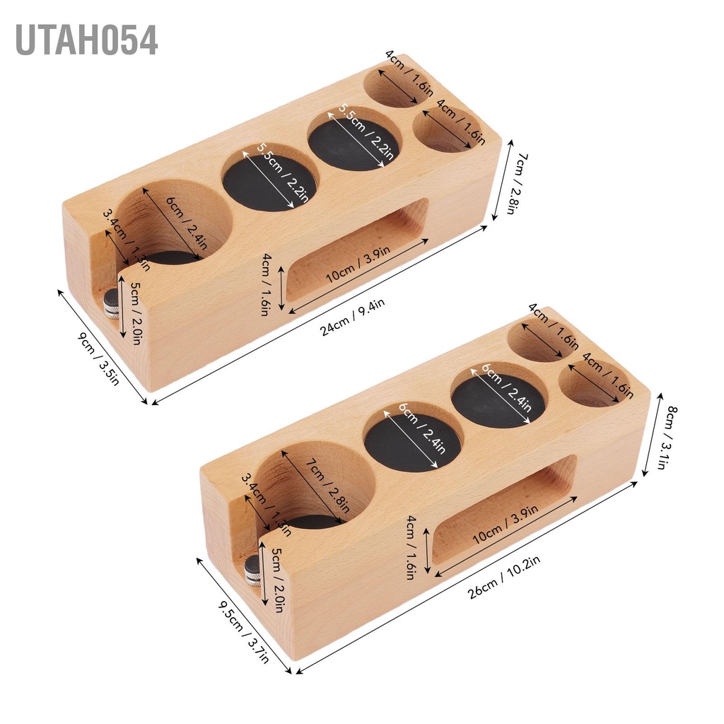 Utah054 Giá đỡ băng đĩa cà phê bằng gỗ 5 lỗ Trạm không trượt với thảm cho quán Trang chủ