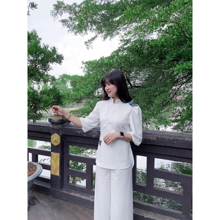 bộ lam bướm cột eo - lụa cao cấp