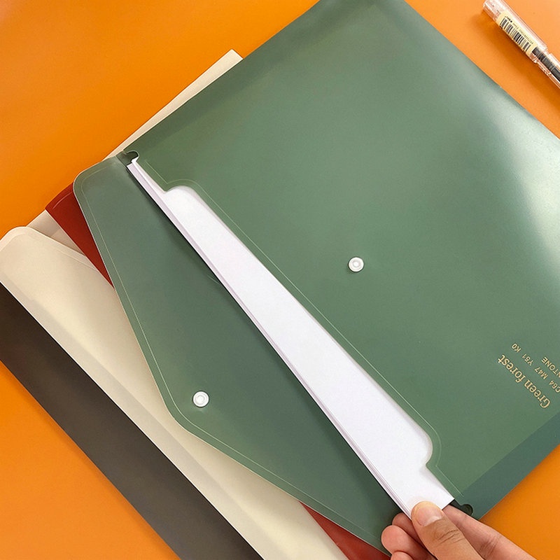 1 túi đựng tài liệu bằng PP chống thấm nước có nút bấm khổ A4