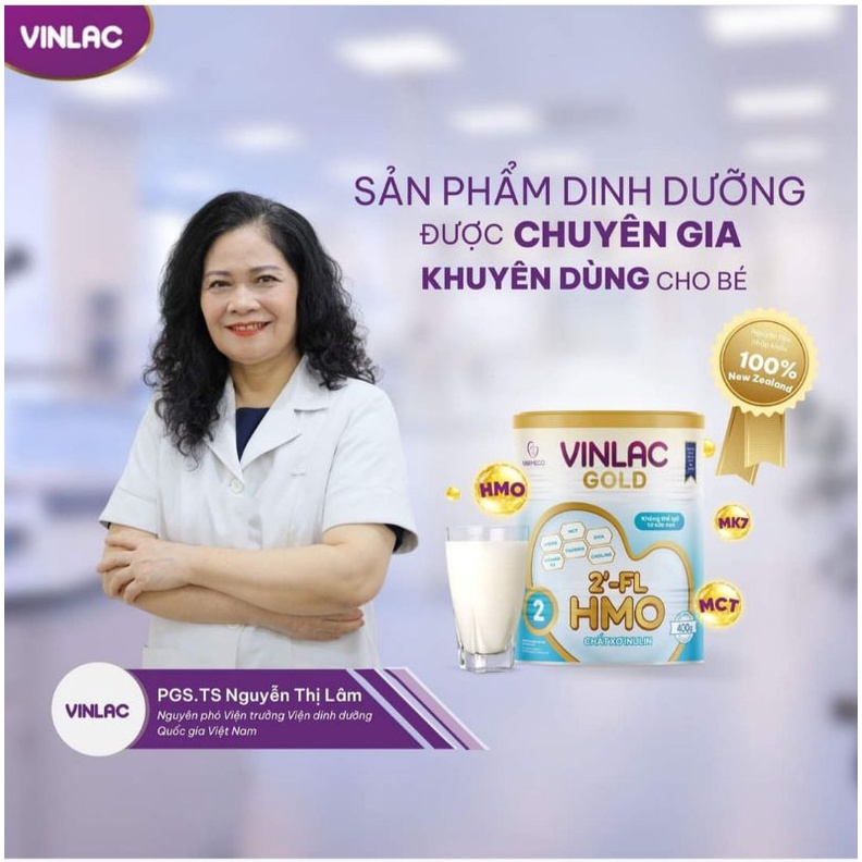 Sữa công thức Vinlac Gold số 1/số 2 lon 900gr cho bé phát triển toàn diện