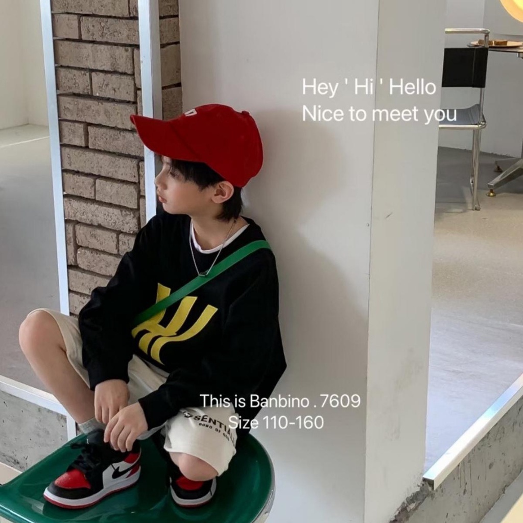 Áo sweater Banbino dài tay cho bé size đại 25-50kg áo khoác bé trai, bé gái chất cotton cao cấp 5 tuổi đến 18 tuổi