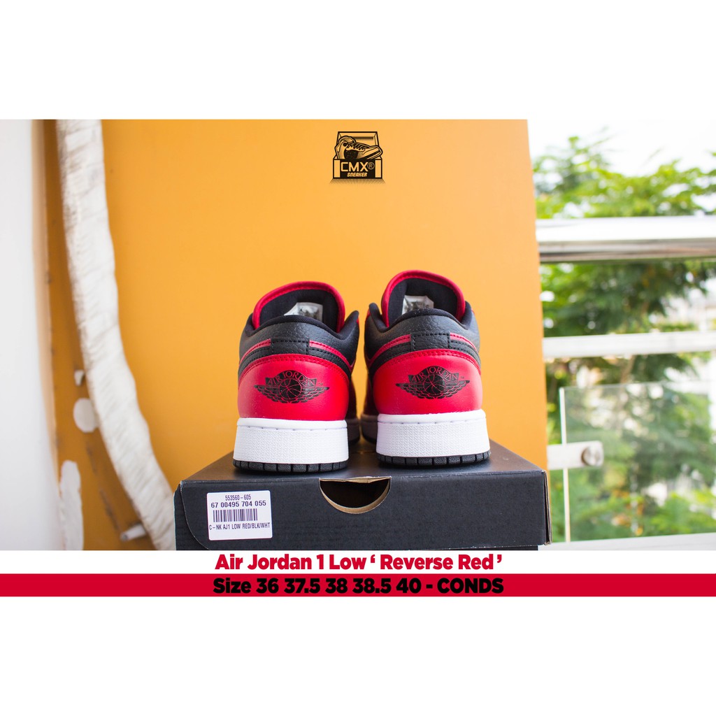 [ HÀNG CHÍNH HÃNG ] Giày Air Jordan 1 Low ' Reverse Red ' ( 553560-605 ) - REAL AUTHETIC 100%