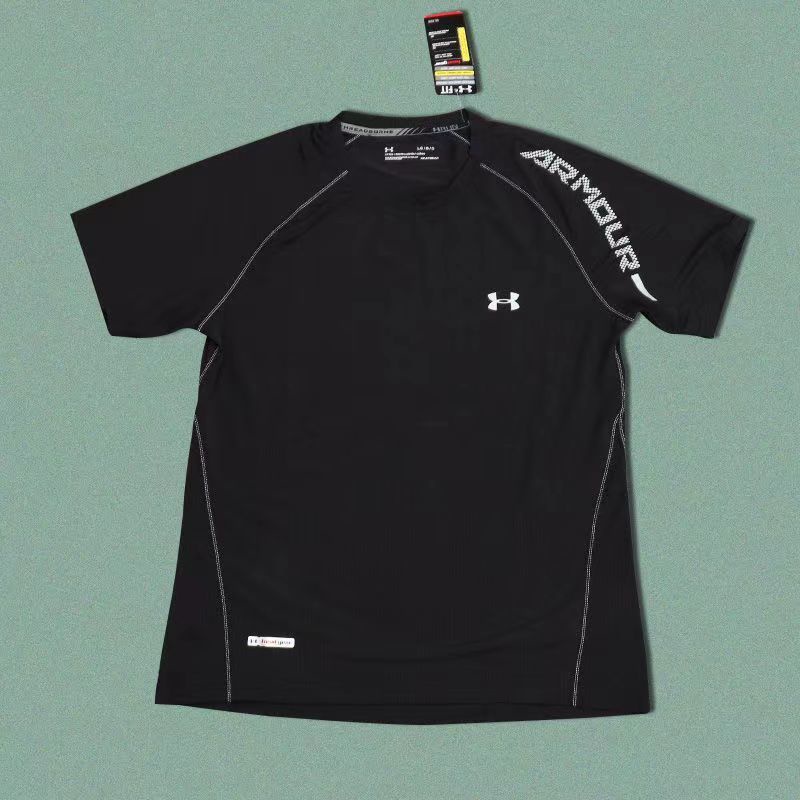 Áo Thun Thể Thao Tay Ngắn Dáng Suông Chất Liệu Thoáng Khí Mau Khô Năng Động Thời Trang Cho Nam Phong Cách Mỹ