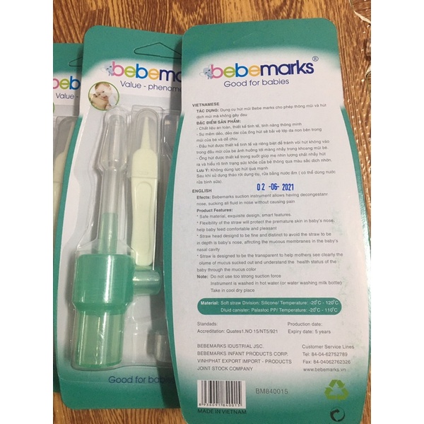 Hút mũi dây mềm bebe masks