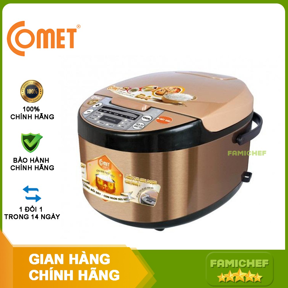 Nồi cơm điện tử nắp gài Comet CM8086N8 1.8 lít