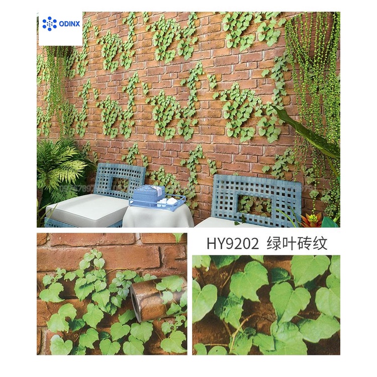 Giấy Dán Tường Giả Gạch 3d Có Keo Sẵn, Decal Dán Tường Giả Gạch 10m Cho Phòng Ngủ ODINX