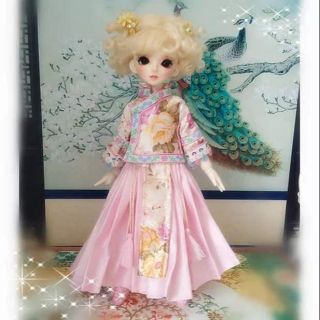 Đầm hán phục cổ trang cho búp bê bjd