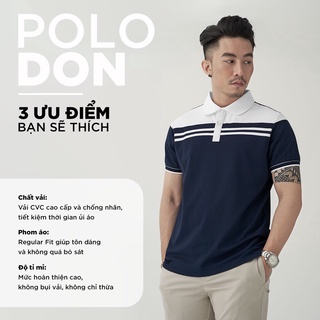 Áo thun Polo Nam phối màu basic vải CVC cao cấp