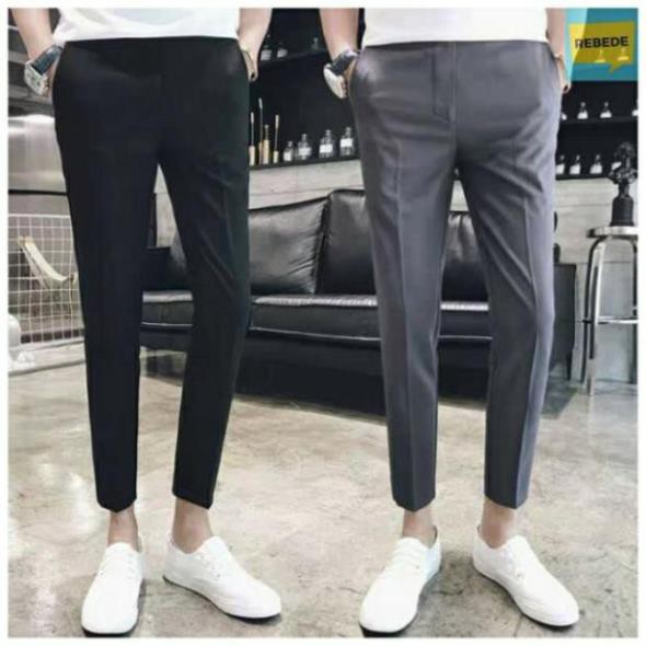 Quần âu nam đẹp vải hàn quốc co giãn, quần tây đen xám mặc công sở cao cấp | BigBuy360 - bigbuy360.vn