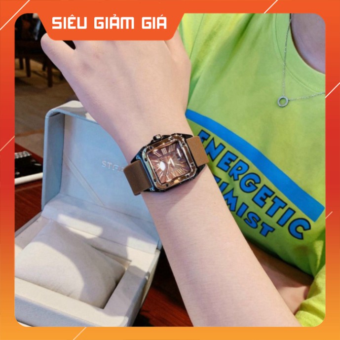{ SIÊU PHAM} Đồng hồ guou nữ mặt vuông dây silicon, bảo hành 12 tháng, tặng box | BigBuy360 - bigbuy360.vn