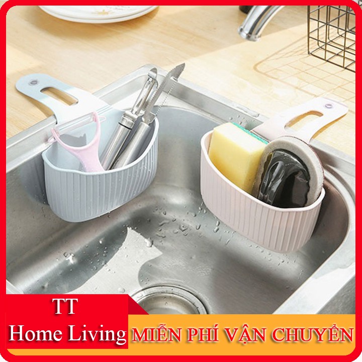 Giỏ đựng giẻ rửa bát, đồ dùng hút chân không đa năng (Giao màu ngẫu nhiên)