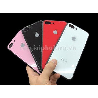 Ốp Lưng Kính Thời Trang Viền Nhựa Dẻo Dành Cho Iphone 7 Plus / 8 Plus