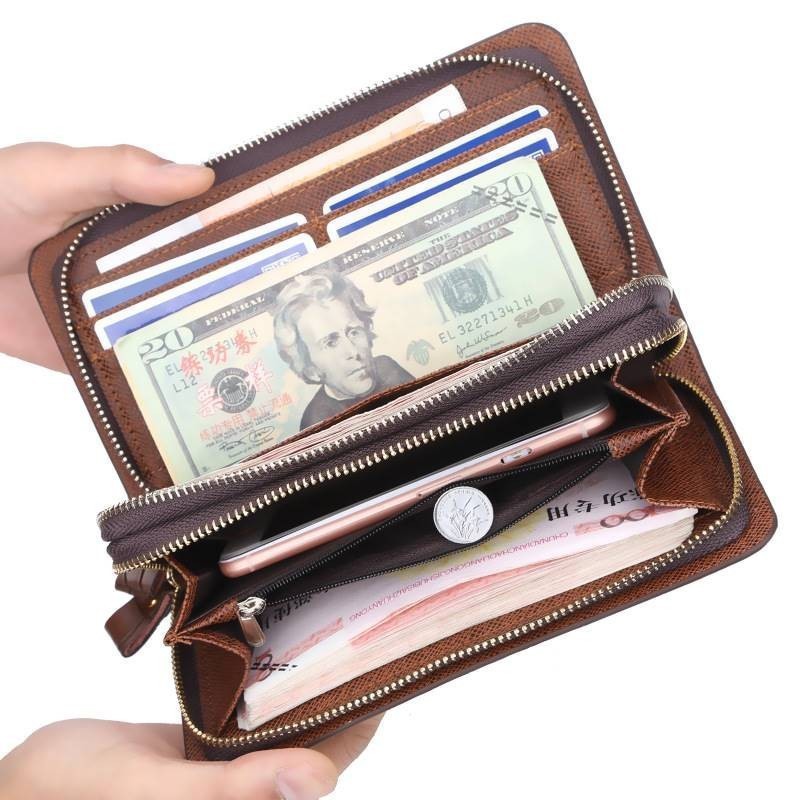 Ví nữ, Ví đựng tiền nữ nhiều ngăn có khóa kéo thời trang dạng vân cá sấu bề đẹp sang trọng