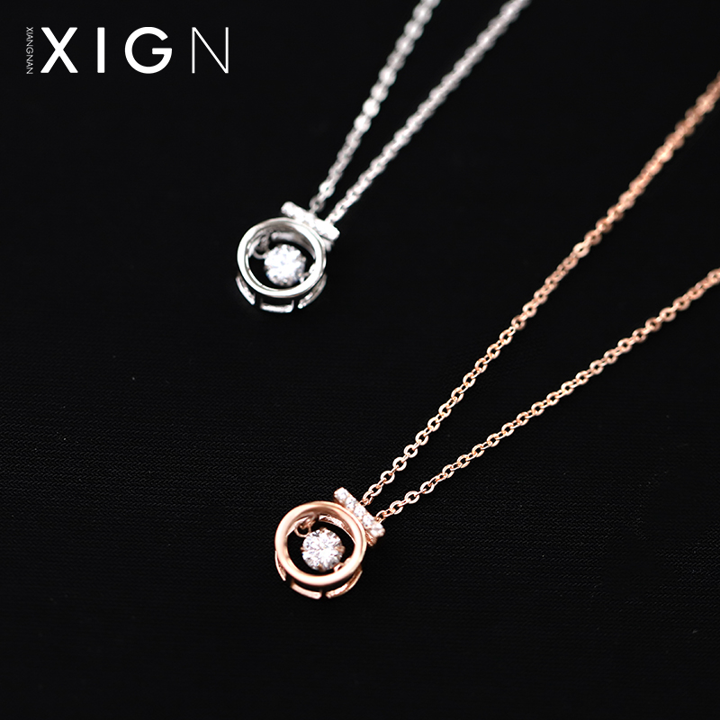 Korean style simple design heart pendant necklace