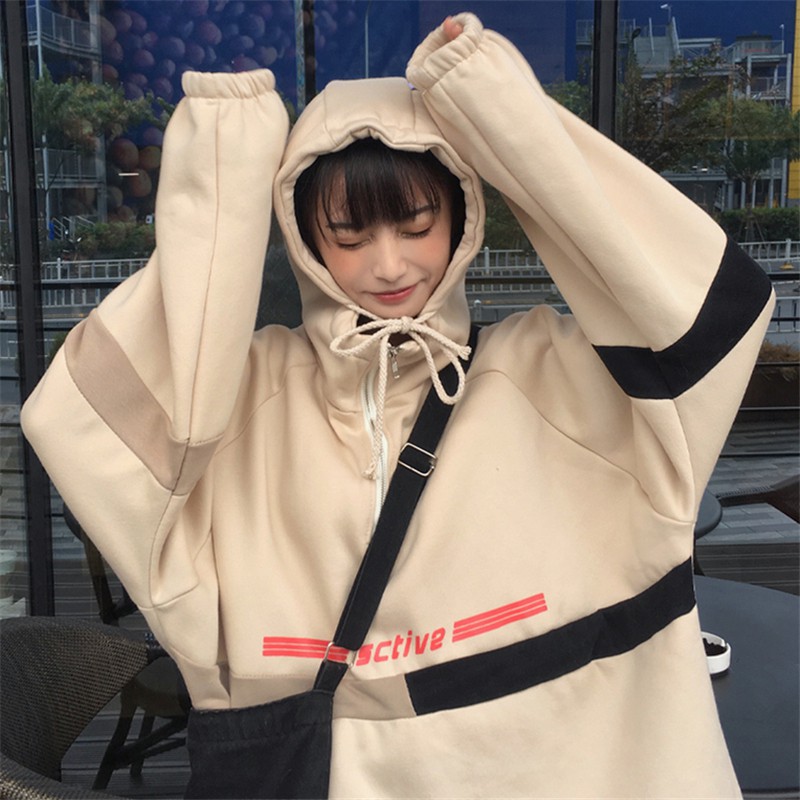 [Chất đẹp - mũ 2 lớp] Áo hoodie ulzzang nữ hàn quốc form rộng HD57 - Liti shop