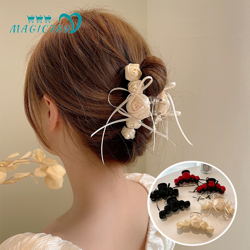 Kẹp Tóc Họa Tiết Hoa Hồng Phong Cách Hàn Quốc Ma Thuật 789