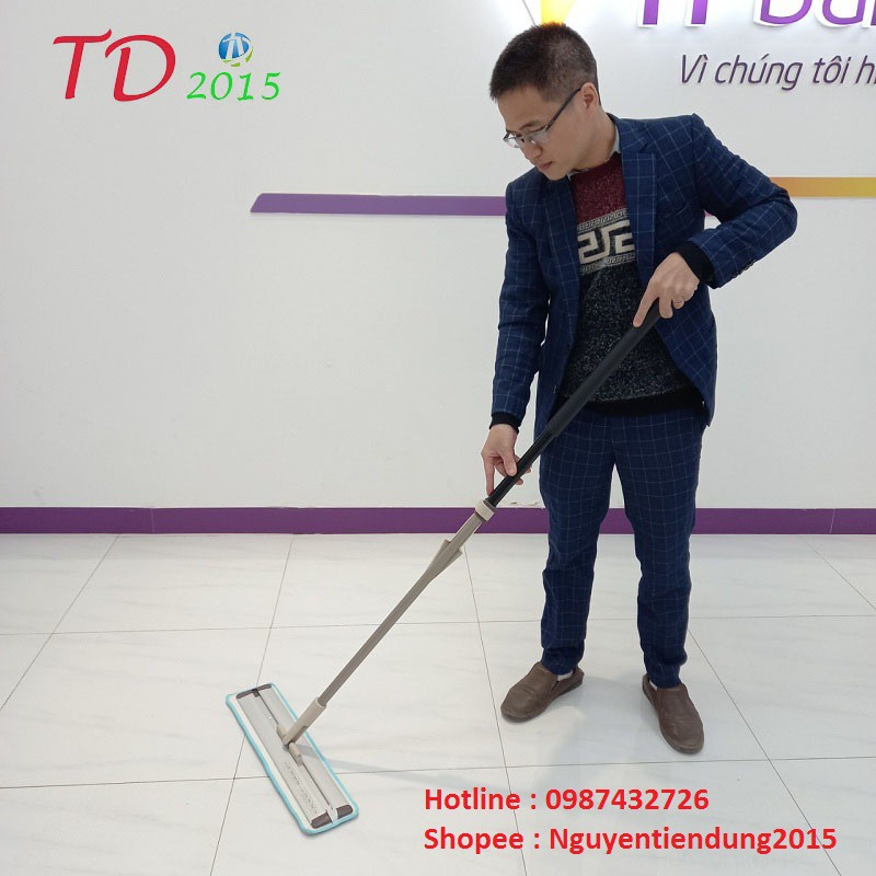 Cây lau nhà bàn lau nhôm nguyên khối cao cấp TD2015-E3