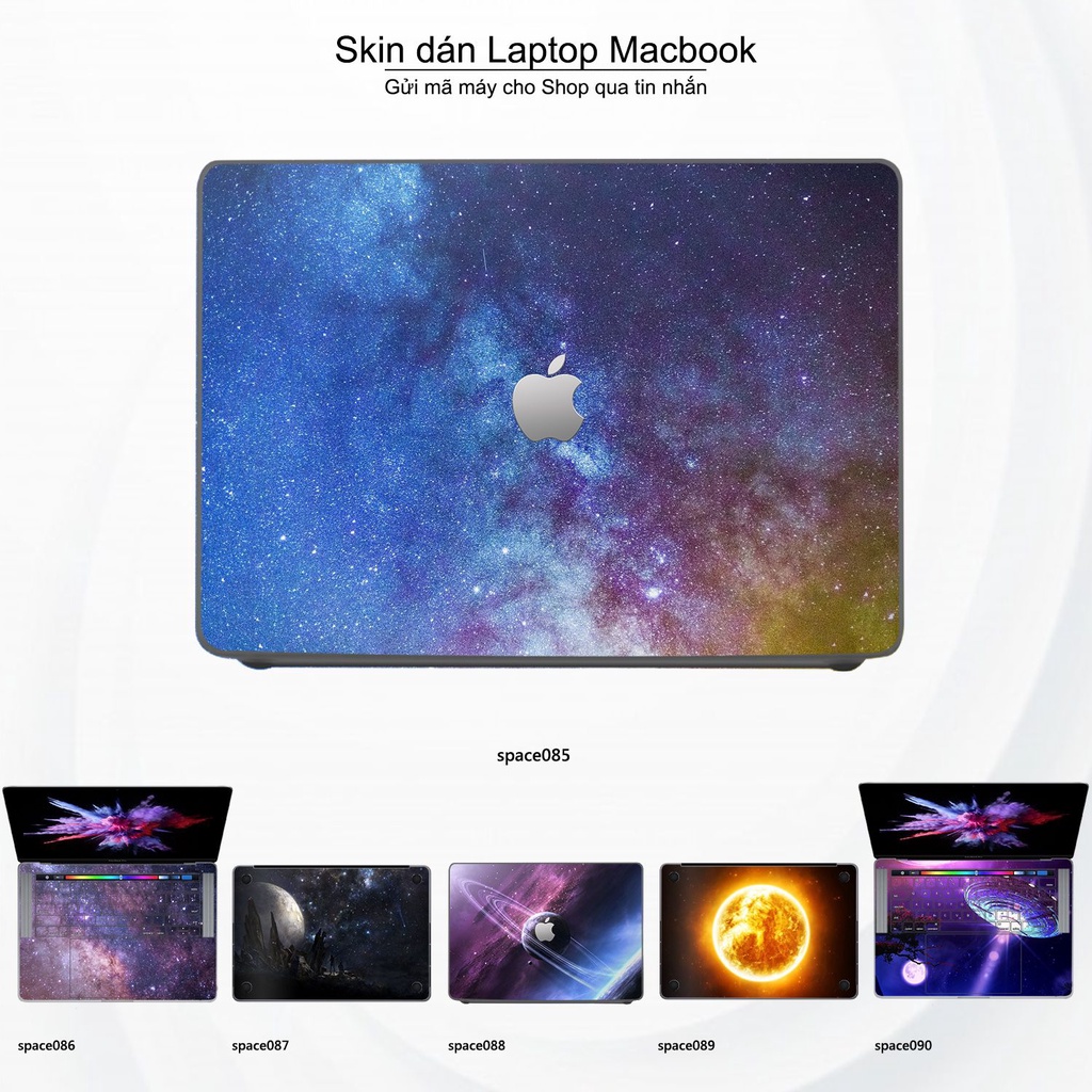 Skin dán Macbook mẫu không gian (đã cắt sẵn, inbox mã máy cho shop)