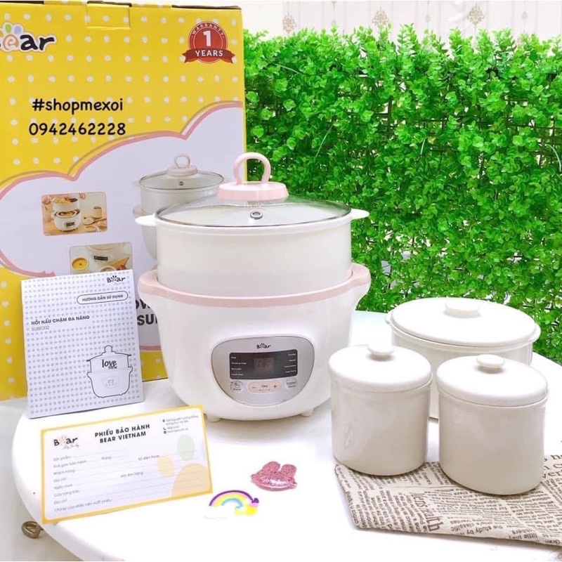 (BẢN QUỐC TẾ) NỒI NẤU CHÁO, NINH, HẦM, HẤP CÁCH THUỶ 4 IN 1 1.6l