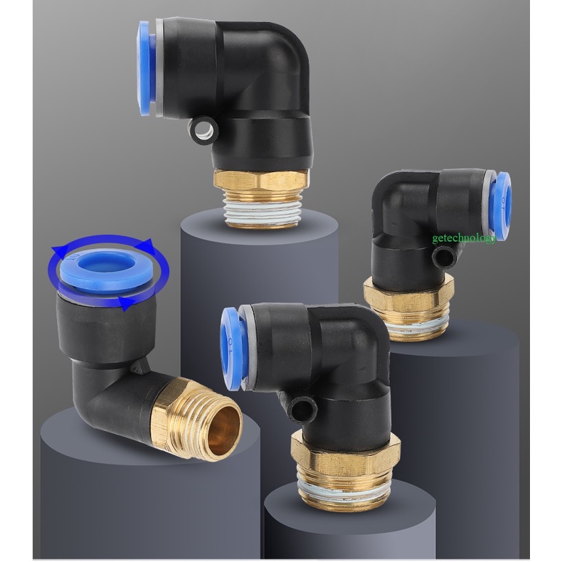 Đầu nối khí góc phi 16 PL16-06 PL16-04 PL16-03 PL16-02 Đầu nối khí góc phi 16  PL16-06 PL16-04 PL16-03 PL16-02