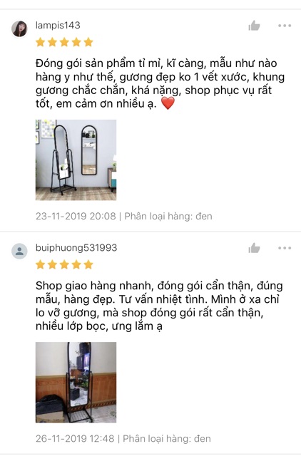 [TRỢ GIÁ] GƯƠNG SOI DI ĐỘNG TOÀN THÂN SHIP TOÀN QUỐC