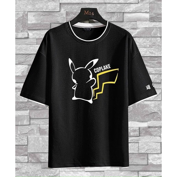 ĐỒ BỘ THỂ THAO ONE PIECE PIKACHU, SET BỘ ĐÙI NAM VÀ ÁO THUN NÓN HẢI TẶC 1KENZ SHOP