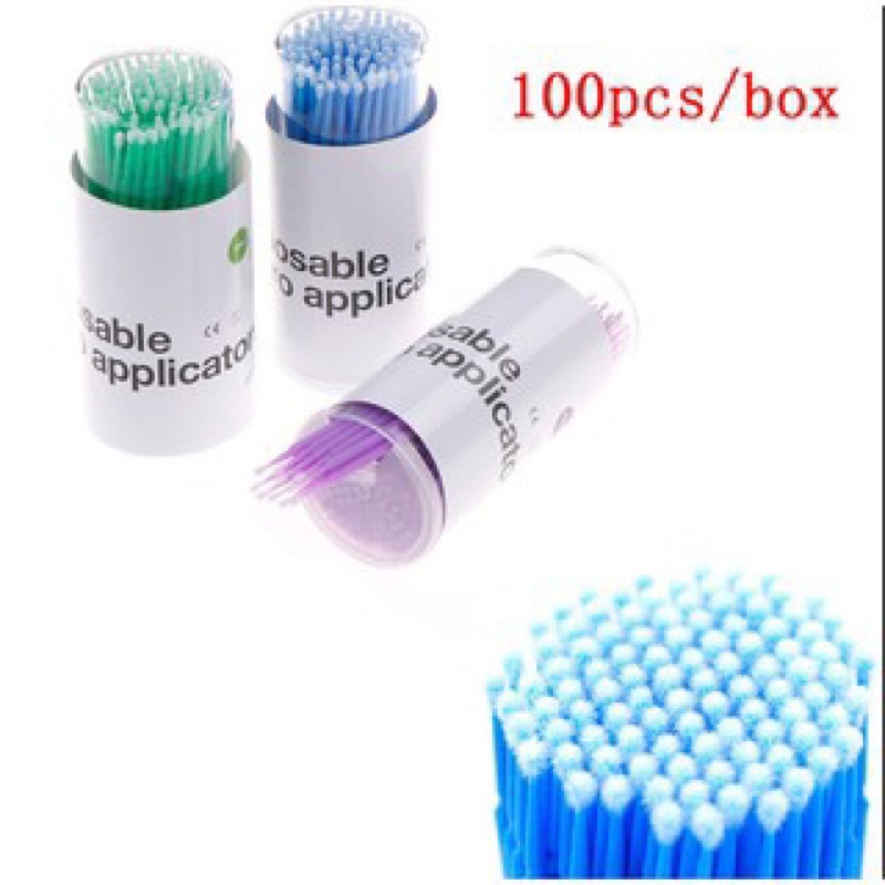 Hộp 100 Bông tăm mi - bông tăm tháo mi