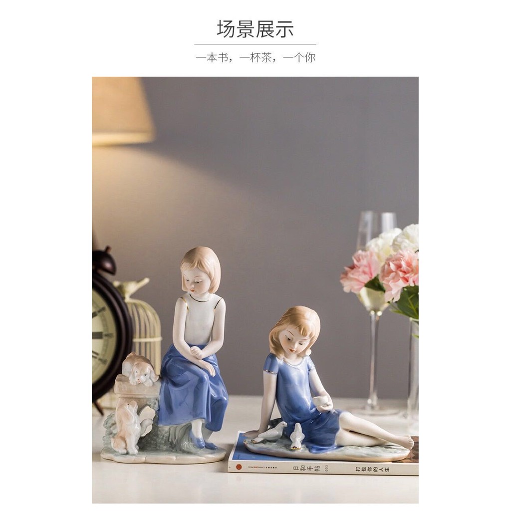 TƯỢNG CÔ GÁI PHONG CÁCH CHÂU ÂU 20-30cm