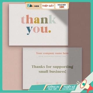 Thiệp Cảm Ơn Màu Sắc Cách Điệu Thiệp Đẹp Dành Cho Shop Cute TiBoxes In Ấn Xưởng In Trực Tiếp Giá Rẻ Giao Hàng Nhanh