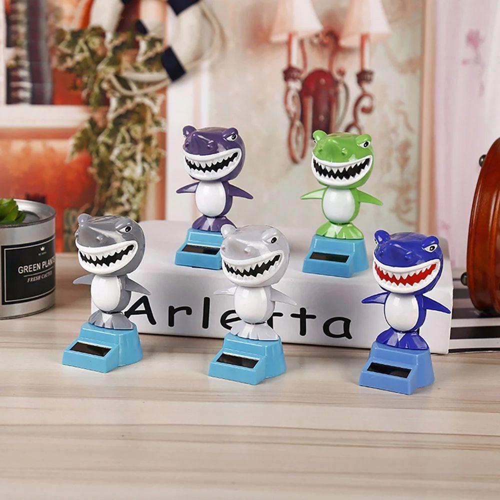 DARNELL Búp Bê Cá Mập Nhảy Múa Trang Trí Xe Hơi Đồ Chơi Dùng Năng Lượng Mặt Trời