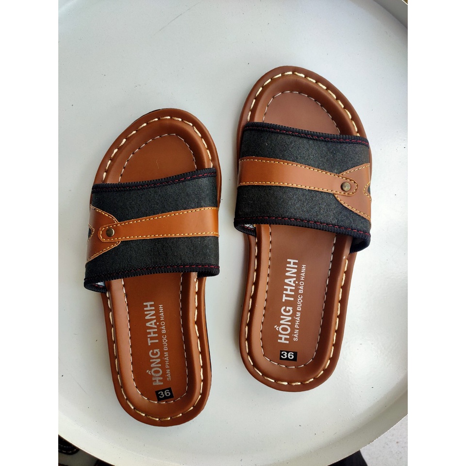 (XẢ KHO)Dép Quai Ngang Da Nam Cao Cấp Mẫu Mới Siêu Đẹp Hồng Thạnh